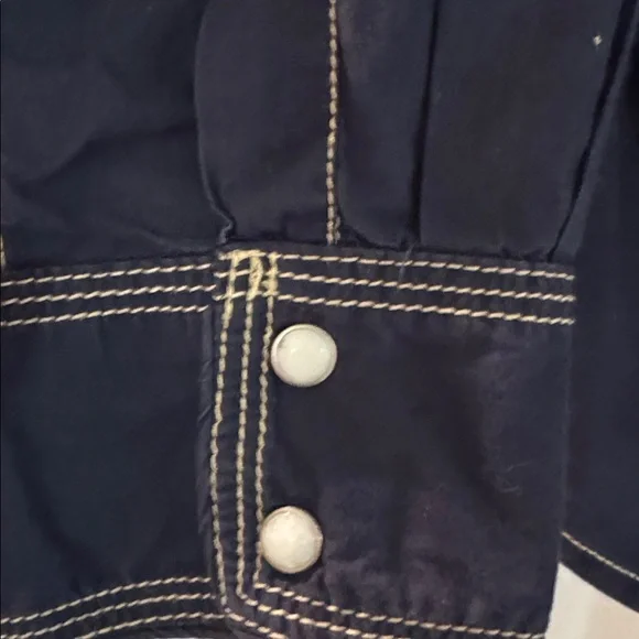 Ryan Michael Western shirt with pearl snap buttons and embroidery - Picture 2 of 6